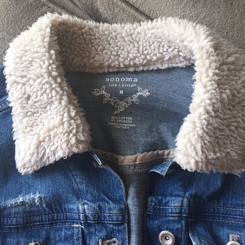 SOLD- 🦋SONOMA jean jacket 🦋 - Picture 2 of 7
